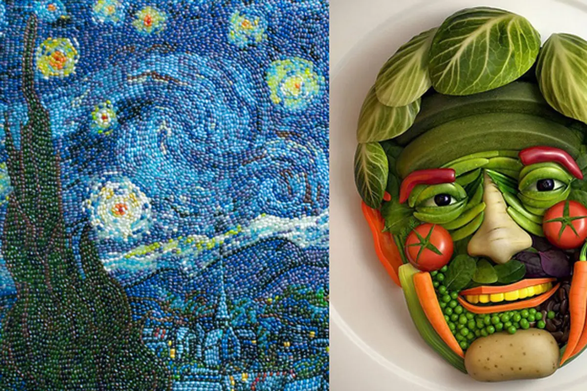 10 Kreasi Seni Menakjubkan yang Terbuat dari Makanan