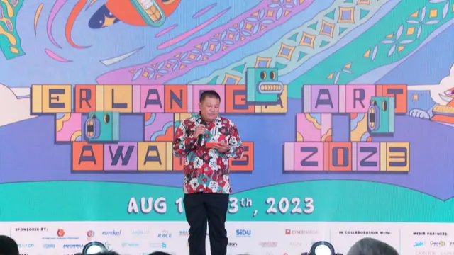 Suasana pembukaan Erlangga Art Awards 2023 di Museum Nasional Jakarta, pada Kamis (3/8/2023). (Foto: Dok. Tim Erlangga)