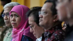 Mensos, Khofifah Indar Parawansa saat menghadiri pembukaan peringatan HLUN di TMPNU Kalibata, Jakarta, Kamis (4/6/2015). Peringatan HLUN meningkatkan pemahaman dan Kemandirian sebagai cerminan kesejahteraan lansia. (Liputan6.com/Johan Tallo)