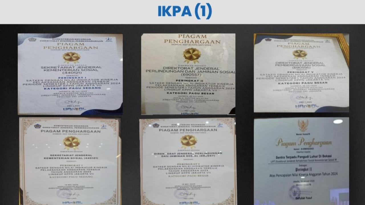 Kemensos Raih Sejumlah Penghargaan Tata Kelola Keuangan 2024–2025