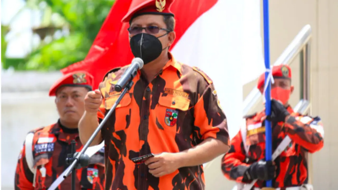 Wali Kota Makassar Danny Pomanto saat jadi Irup HUT Pemuda Pancasila (Liputan6.com)