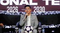 CEO Kelme Indonesia, Kevin Wijaya dalam acara peresmian kerja sama dengan PSSI di Hotel Tribrata Darmawangsa, Jakarta, Jumat (23/1/2026) (Bola.com/Bagaskara Lazaurdi)