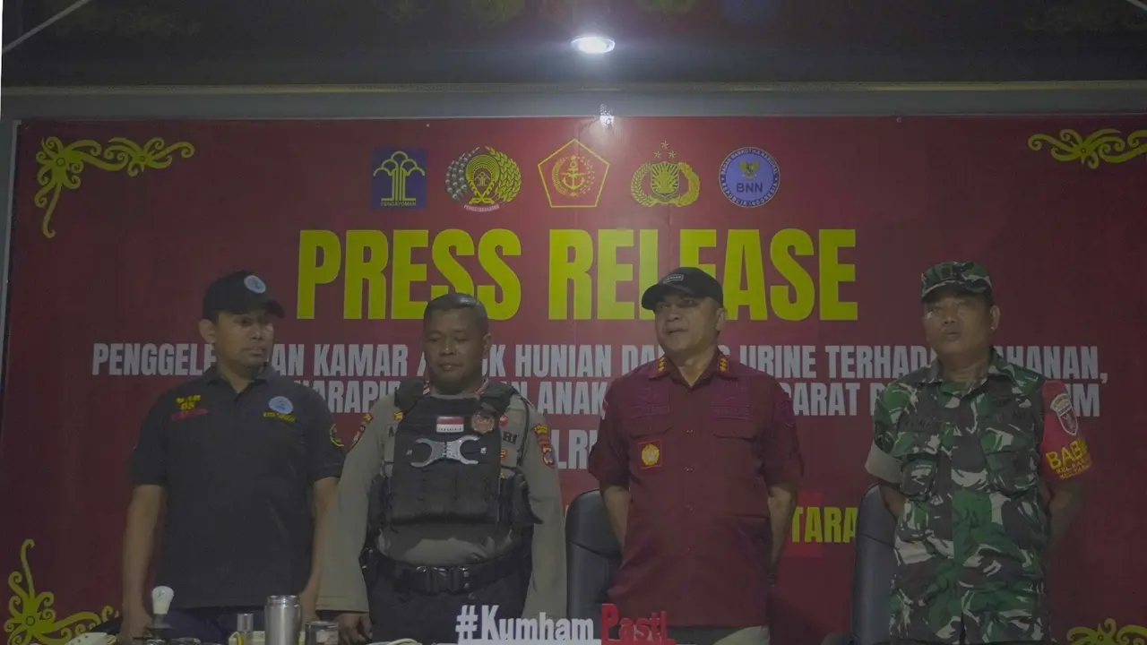 LP Kelas IIA Tarakan melaksanakan razia penggeladahan kamar blok