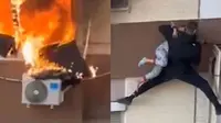Aksi Heroik Pria Rela Pertaruhkan Nyawa Demi Selamatkan Bocah Terperangkap Kebakaran