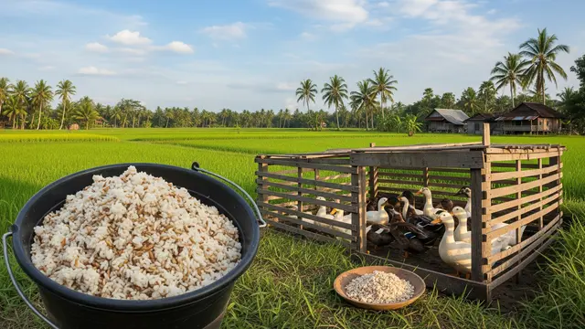 Pakan Bebek dari Nasi Sisa