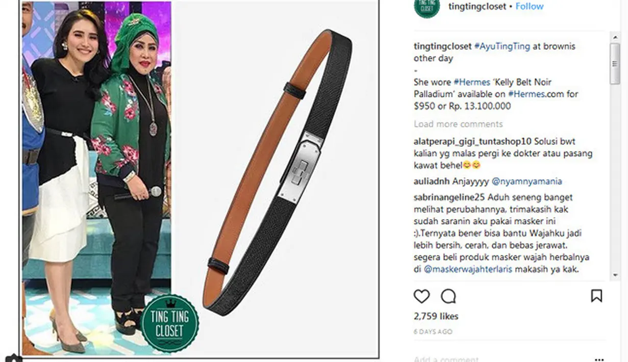 (Instagram/tingtingcloset)