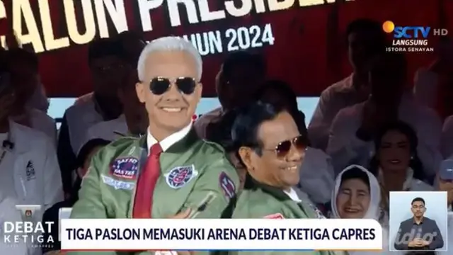 Outfit Ganjar dan Mahfud MD Jadi Sorotan di   Debat Capres 2024, Warganet: Info Jaketnya Dong   Pak