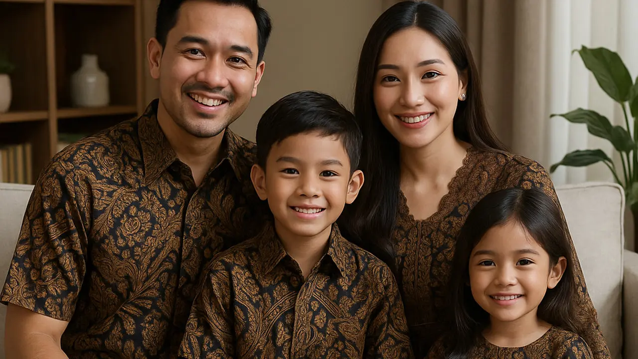 Contoh Baju Batik Sarimbit Keluarga dengan Gaya Modern untuk 2025