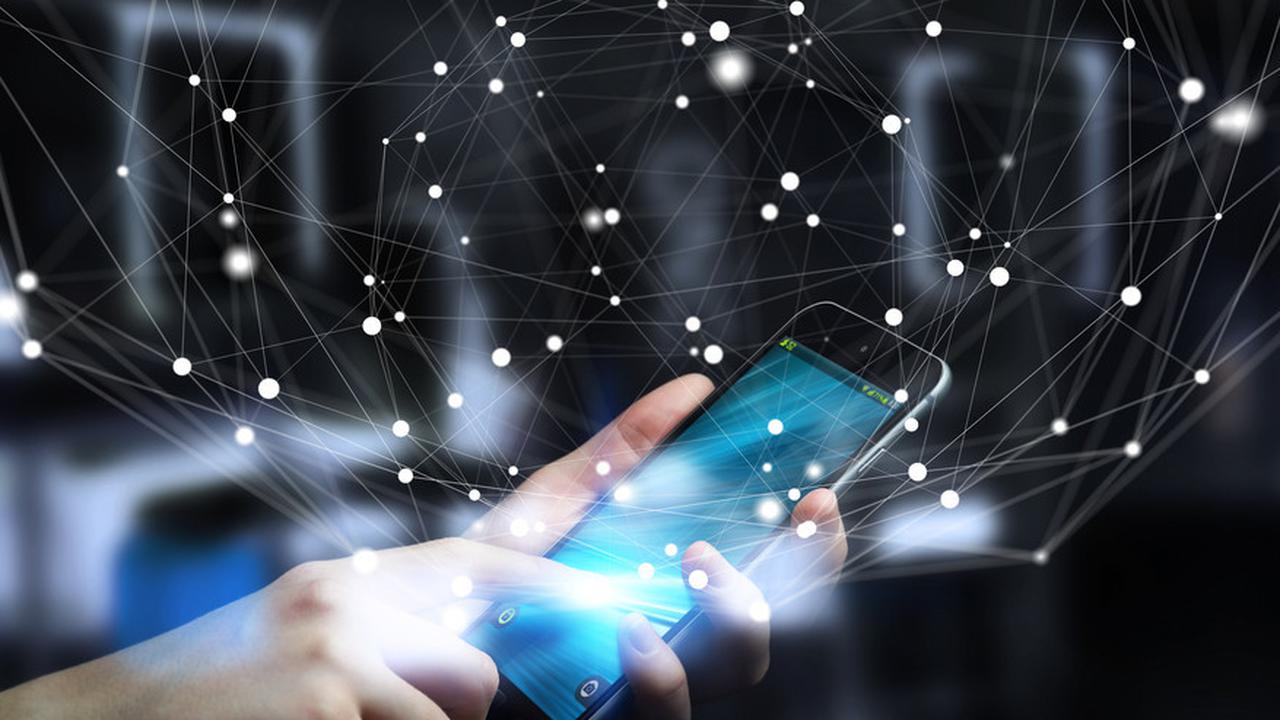 Ilustrasi teknologi pada smartphone