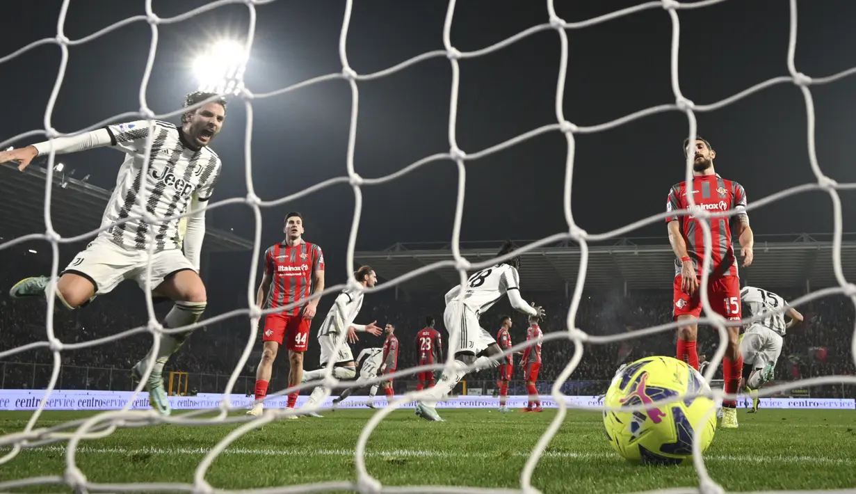 Tambahan tiga poin juga didapat Juventus atas Cremonese di Stadion Giovanni Zini. (Massimo Paolone/LaPresse via AP)