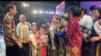 Model cilik Aleeya diajak selfie Presiden Joko Widodo