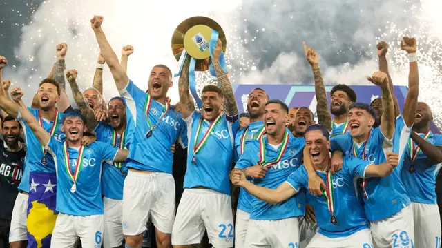 Foto: Suka Cita Napoli Setelah Sah Jadi Jawara Liga Italia Musim 2024/2025