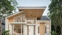 7 Model Rumah 1 Lantai dengan Permainan Ketinggian Plafon Depan, Estetik, Fungsional, dan Modern