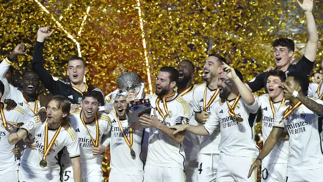 Hattrick Vinicius Bantu Real Madrid Juara Piala Super Spanyol 2024 Usai