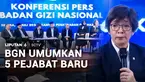 Badan Gizi Nasional atau BGN mengumumkan lima nama deputi baru. Pergantian pejabat BGN itu sebagai langkah awal menyukseskan perbaikan tata kelola program Makan Bergizi Gratis.