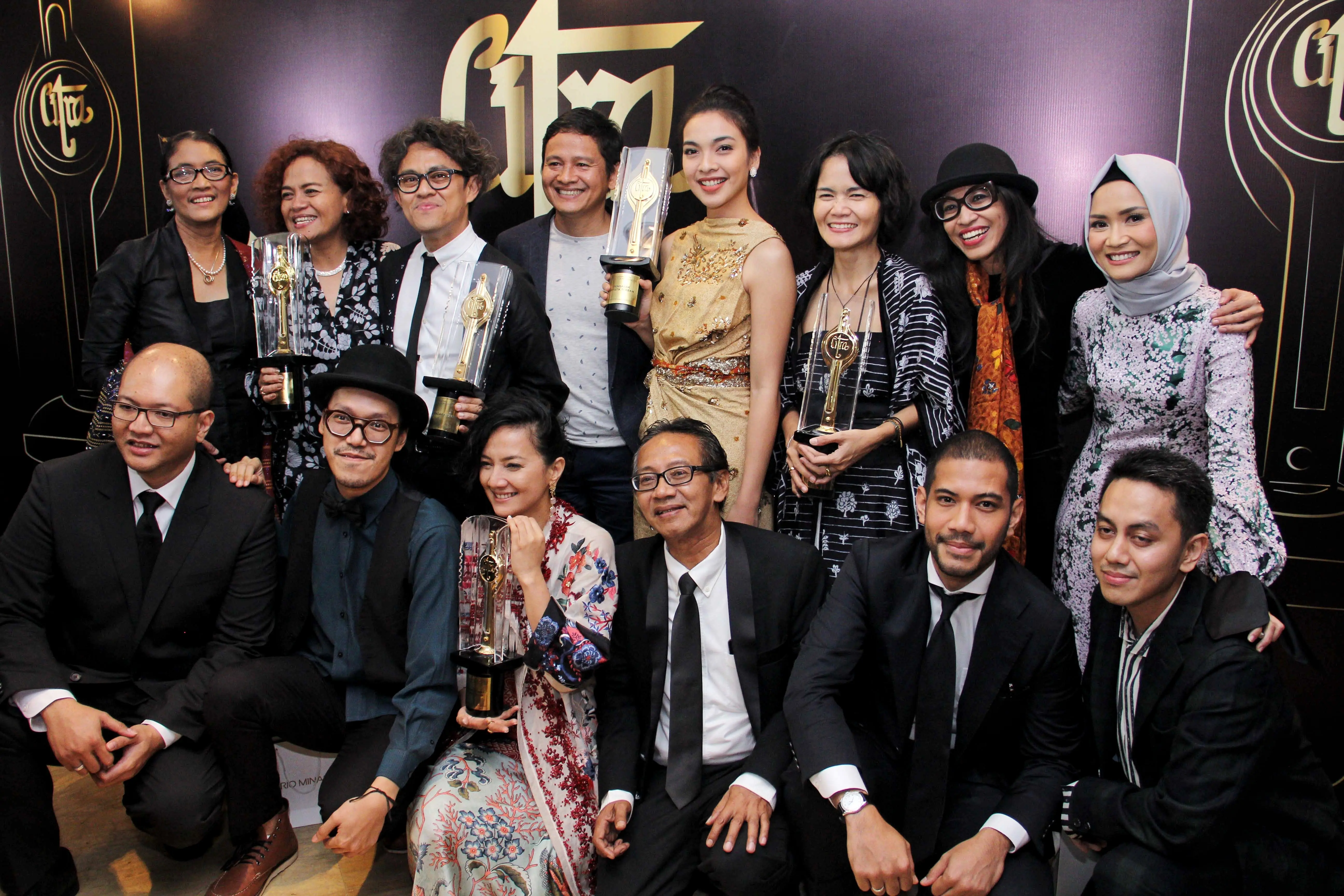 Ajang penganugerahan para sineas film Festival Film Indonesia (FFI) 2016 baru saja di gelar. Acara berlangsung di Taman Ismail Marzuki, Jakarta pada Minggu (6/11). (Adrian Putra/Bintang.com)