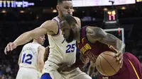 Usaha LeBron James untuk kalahkan Sixers sia-sia karena Cavaliers kalah tipis pada lanjutan NBA   (AP Photo/Chris Szagola)