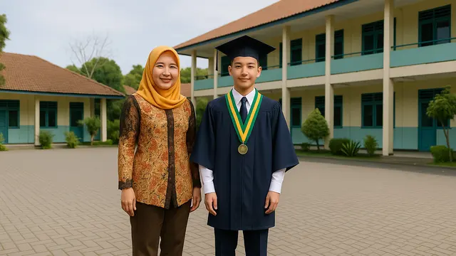 Model Batik untuk Datang ke Wisuda Anak/via AI