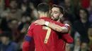 Portugal akhirnya mampu memastikan tempat di Piala Dunia 2022 Qatar usai mengalahkan Makedonia Utara saat final Play-off jalur C Kualifikasi Piala Dunia 2022 di Estadio do Dragao, Rabu (30/03/2022) dini hari WIB. (AP/Luis Vieira)
