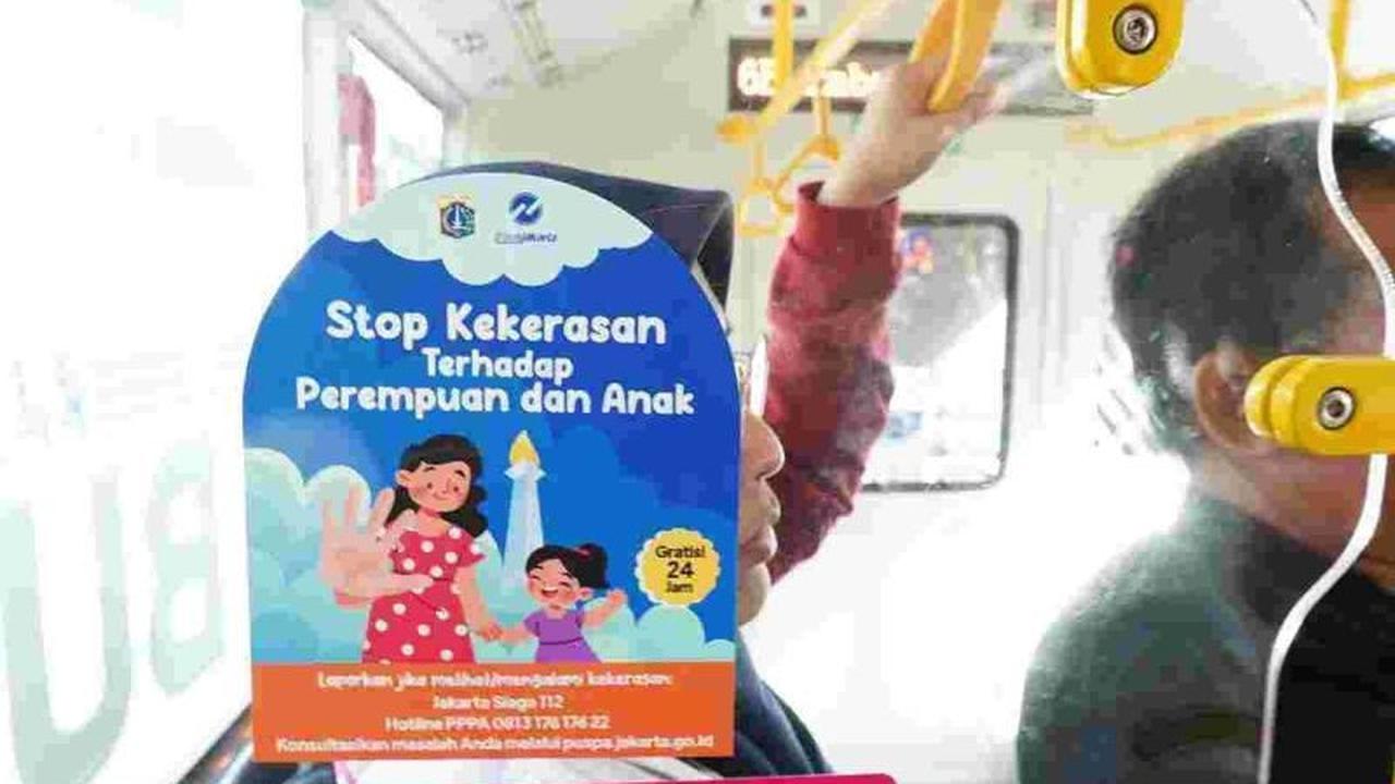 DKI Jakarta Luncurkan Stiker Anti Kekerasan Perempuan dan Anak di Transjakarta, Jamin Ruang Aman Warga