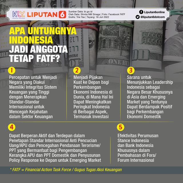 <p>Infografis Apa Untungnya Indonesia Jadi Anggota Tetap FATF? (Liputan6.com/Triyasni)</p>
