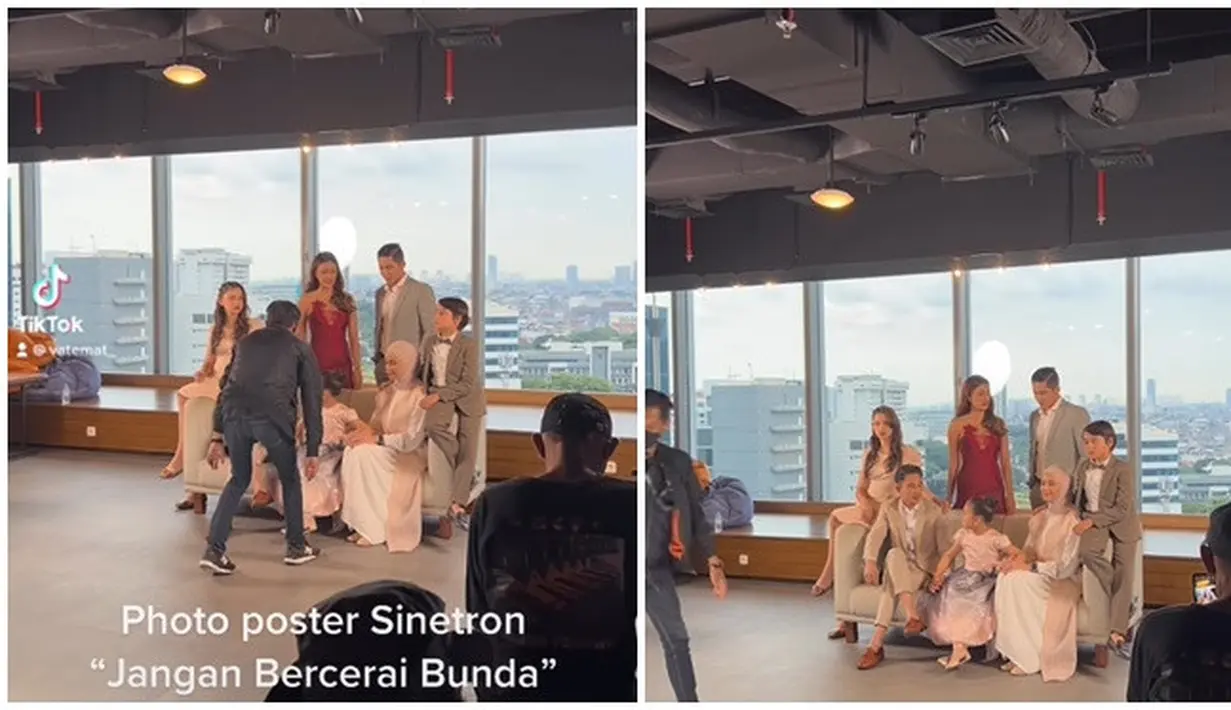 Keseruan photoshoot poster Jangan Bercerai Bunda ini diunggah Revalina S Temat di laman Instagram dan TikTok pribadinya. Warganet dan sederet rekan artis pun ramai bubuhkan komentar selamat atas kembalinya Revalina S Temat ke layar kaca. Populer di tahun 2000-an, bintang film Perempuan Berkalung Sorban ini tetap punya tempat tersendiri di hati masyarakat meski sempat vakum. (Liputan6.com/IG/@vatemat)