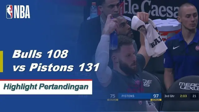 Cuplikan Pertandingan NBA : Pistons 131 vs Bulls 108