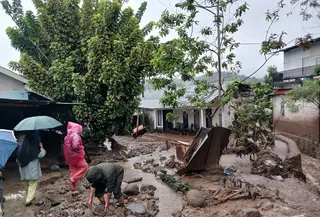 Dampak banjir Solok. (BNPB)