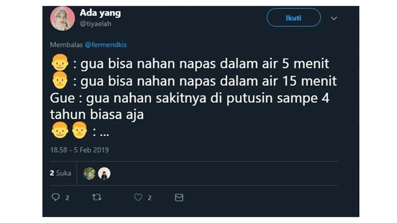 Curhatan Netizen Tentang 'Nahan Napas Dalam Air'