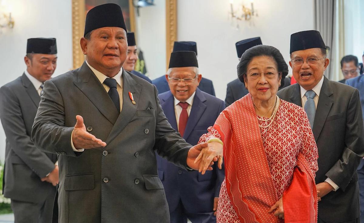 FOTO: Momen Kebersamaan Prabowo dan Megawati saat Upacara Hari Lahir Pancasila