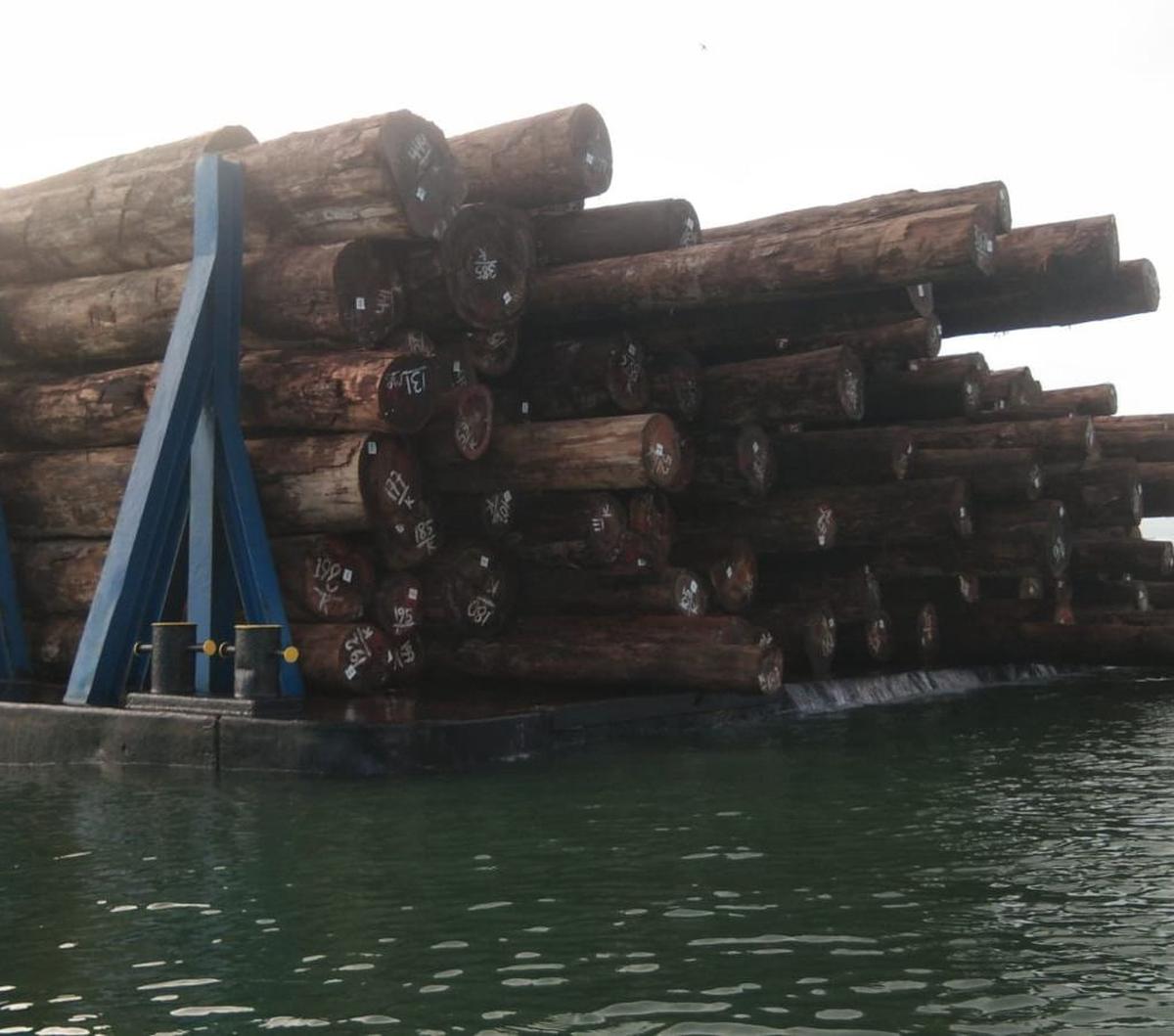 Sekitar 3.000 kubik kayu ditahan masyarakat di DesaTuapejat, Kecamatan Sipora Utara Kabupaten Kepulauan Mentawai, Sumatera Barat (Sumbar). Kayu-kayu tersebut ditebang perusahaan PT BRN yang lokasi penebangan diklaim masyarakat telah memasuki tanah ulayat 