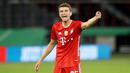 3. Thomas Mueller - Penyerang berusia 30 tahun ini memiliki kemampuan yang luar biasa dan peran penting dalam serangan Bayern Munchen di Liga Champions. Mueller mampu menghancurkan konsentrasi pemain bertahan lawan untuk memberikan ruang rekan setimnya mencetak gol. (AFP/Alexander Hassenstein/pool)