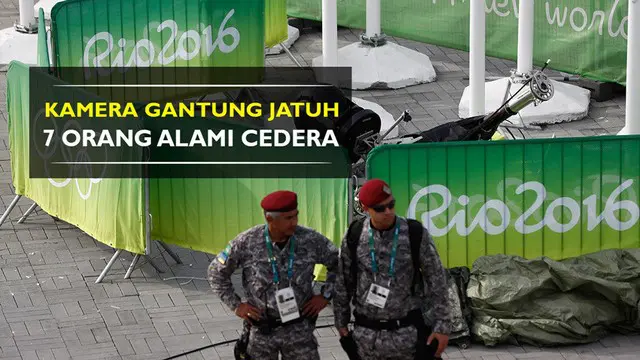 Video insiden jatuhnya kamera gantung yang mengakibatkan 7 orang cedera.
