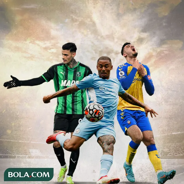 Ilustrasi - Gianluca Scamacca, Gabriel Jesus, Armando Broja