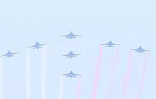 Atraksi 9 Jet Tempur Sukhoi dan F-16 Akhiri Peringatan HUT TNI di Monas