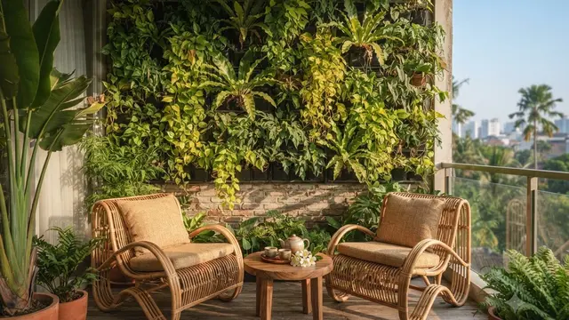 Area Duduk Outdoor ala Vila Tropis