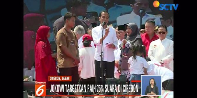 Promosi 3 Kartu Andalan, Jokowi Targetkan Suara 75 Persen di Cirebon