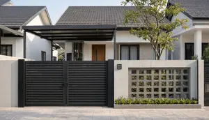 14 Model Pagar Rumah yang Cocok Dipadukan dengan Carport Sempit, Bikin Fasad Makin Estetik