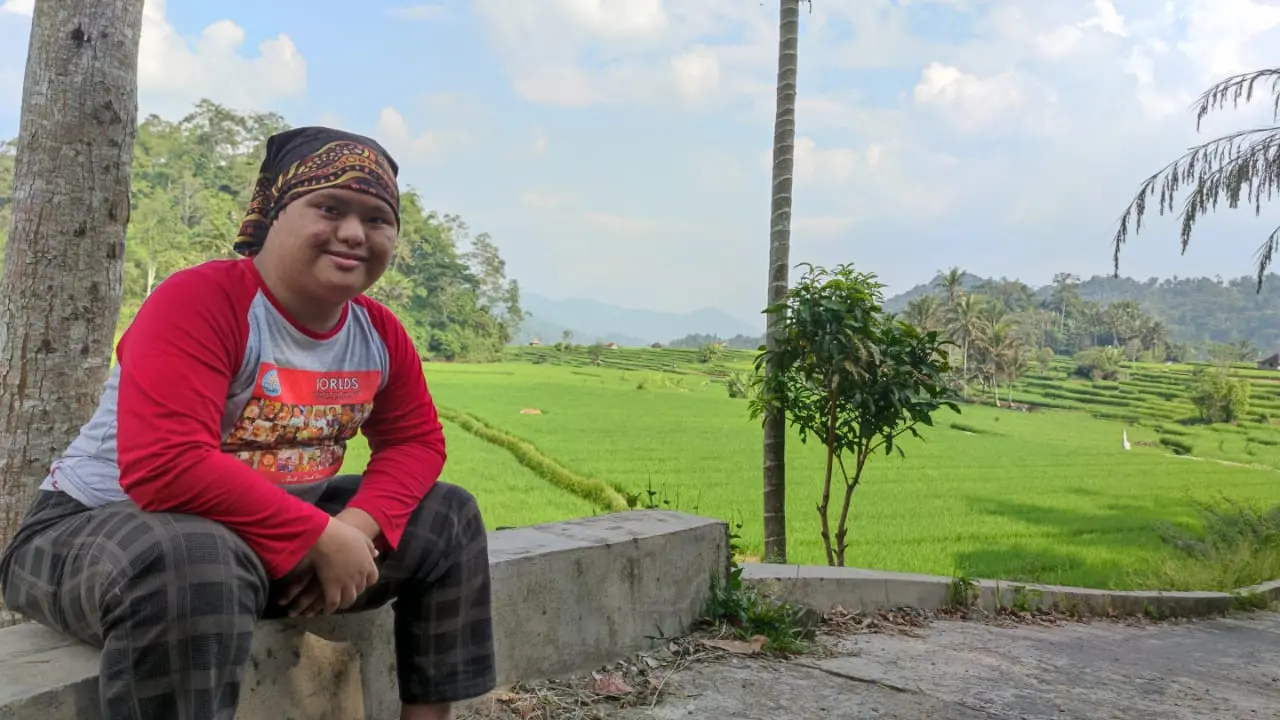 Imansyah Aditya Fitri, penyandang down syndrome asal Sumatera Barat.