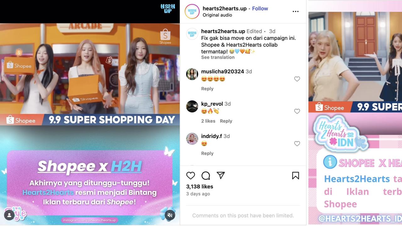 Hearts2Hearts Tampil Kompak Nyanyi Lirik Indonesia di Iklan Shopee 9.9 Super Shopping Day, Aurel dan Raffi Ahmad Beri Pujian