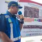 PMO Penambahan Kapasitas Lajur Jalan Tol Jakarta-Cikampek (Japek) Alif dalam konferensi pers Selasa (11/4/2023).