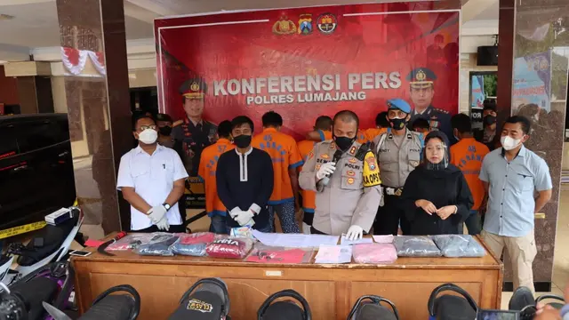Barang bukti Speda motor hasil curian dihadirkan dalam Konfrensi Pers  pengungkapan curanmor di Lumajang (Istimewa)