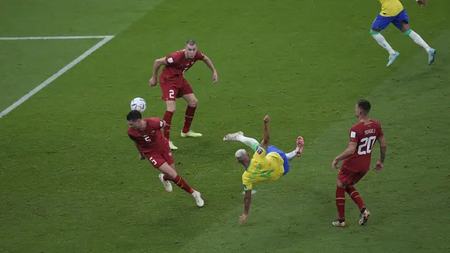 Gol Akrobatik Richarlison Hiasi Kemenangan Brasil atas Serbia