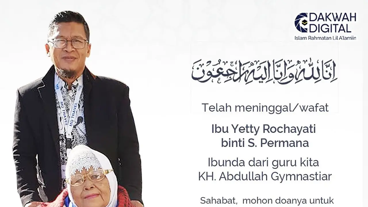 Ibunda Aa Gym Meninggal Dunia. (Twitter/ @aagym)