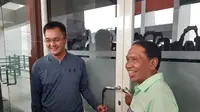 Menteri Pemuda dan Olahraga (Menpora), Zainudin Amali melakukan kunjungan kerja ke Stadion Gelora Bung Tomo (GBT), Surabaya. (Foto: Liputan6.com/Dian Kurniawan)