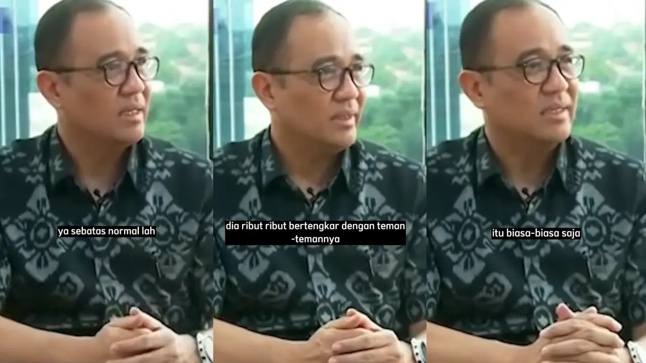 Cuplikan saat Rafael Alun menyebut kasus penganiayaan Mario Dandy pada David Ozora hanyalah kenakalan remaja, dan akui putranya sering bertengkar dengan teman-temannya. (Sumber:Twitter/Melissa_An)