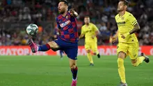 Lionel Messi hanya tampil pada paruh pertama, saat Barcelona menang 2-1 atas Villarreal pada laga pekan keenam La Liga, di Camp Nou, Selasa (24/9/2019) malam waktu setempat. (AFP/Lluis Gene)