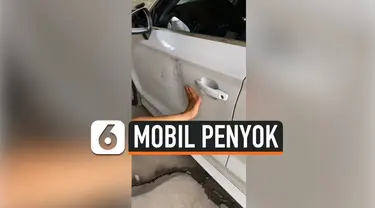 CARA KREATIF WARGANET ATASI BODY MOBIL PENYOK, HANYA PAKAI LAKBAN