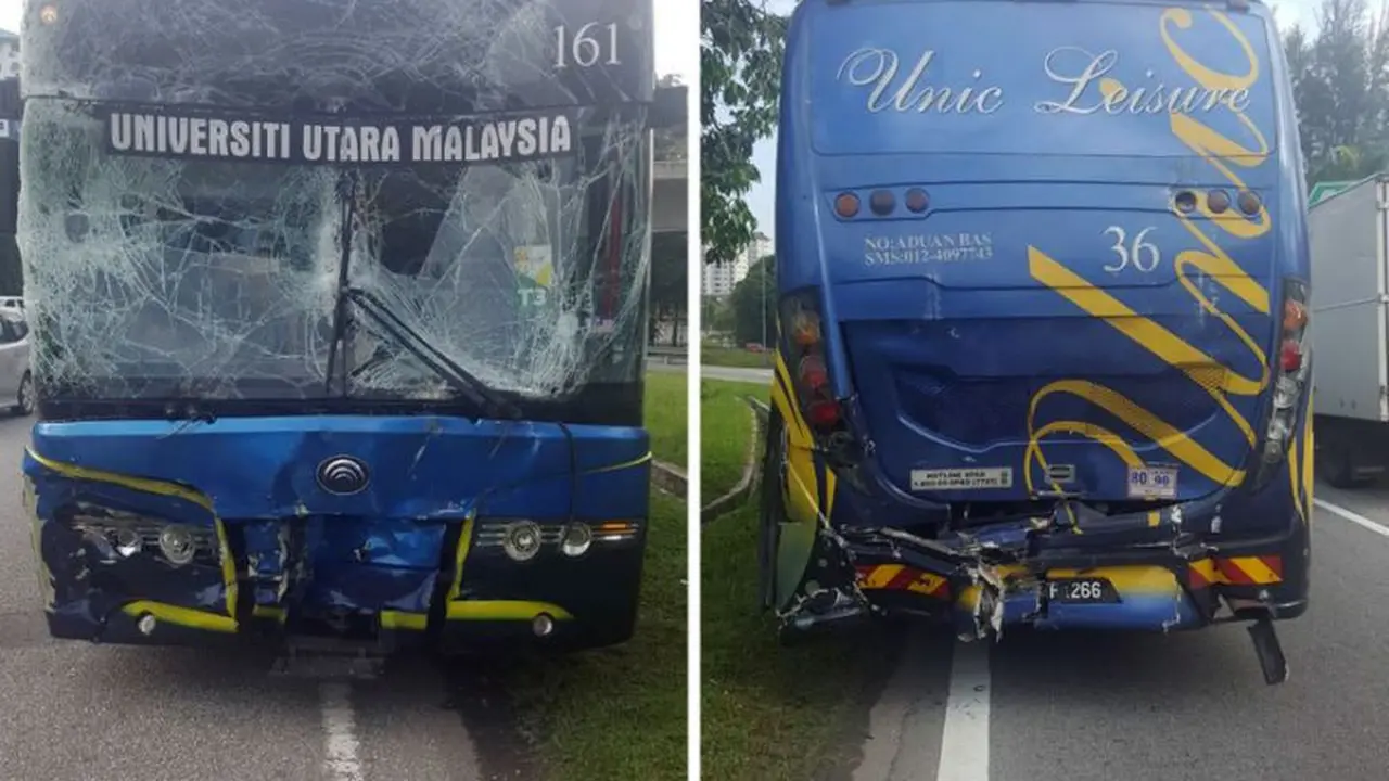 Bus SEA Games kecelakaan