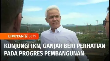 Calon Presiden Ganjar Pranowo mengunjungi Ibu Kota Nusantara atau IKN di Kabupaten Penajam Paser Utara, Kalimantan Timur. Ganjar melihat progres pembangunan yang sedang diupayakan pemerintah.